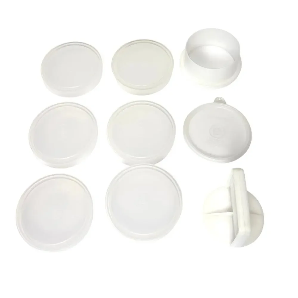 Vintage Tupperware Burger Patty 6 Keepers Press Ring And Lid 9 Pc Set